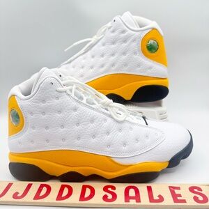 Nike Air Jordan 13 Retro Del Sol Yellow White Black 414571-167 Men’s Sz 10 NEW